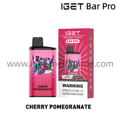 IGET Bar Pro Disposable Vape 10000 Puffs - Cherry Pomegranate