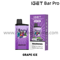 IGET Bar Pro Disposable Vape 10000 Puffs - Grape Ice