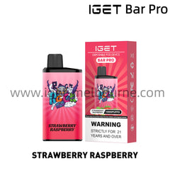 IGET Bar Pro Disposable Vape 10000 Puffs - Strawberry Raspberry