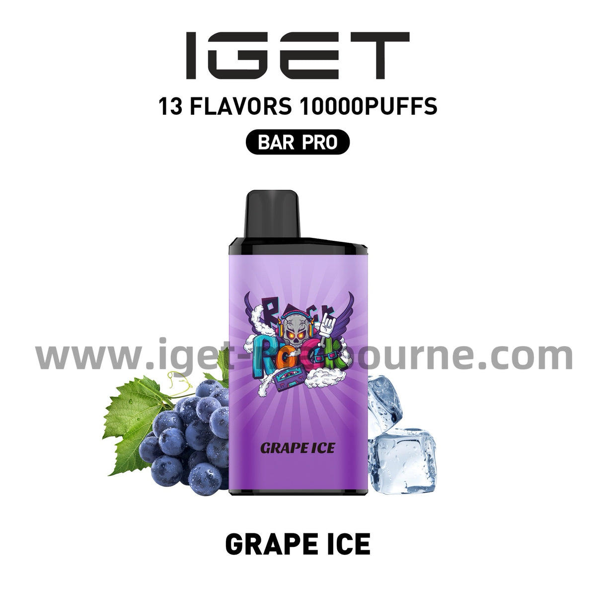 IGET Bar Pro Disposable Vape 10000 Puffs - Grape Ice