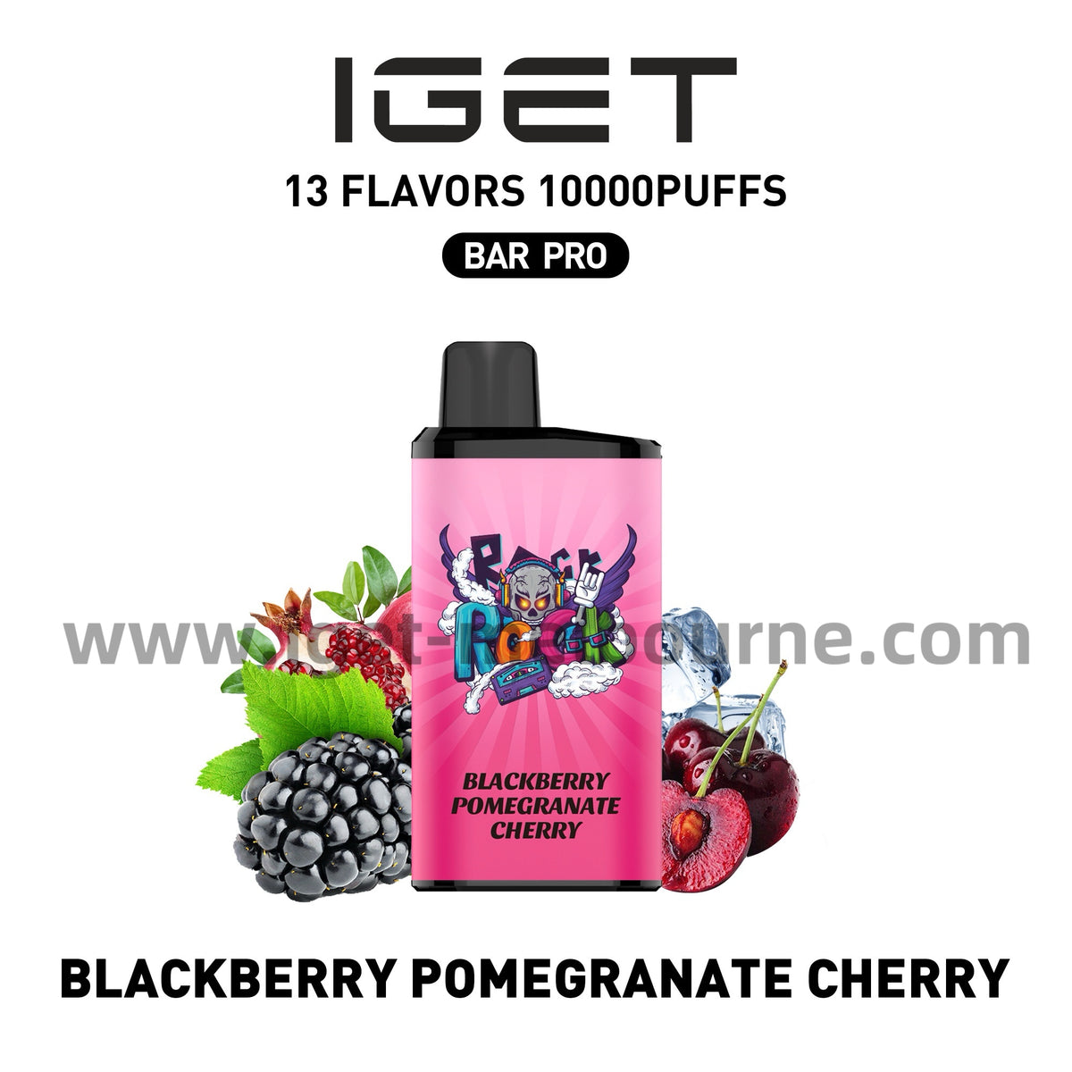 IGET Bar Pro Disposable Vape 10000 Puffs - Blackberry Pomgranate Cherry