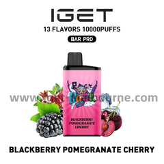 IGET Bar Pro Disposable Vape 10000 Puffs - Blackberry Pomgranate Cherry