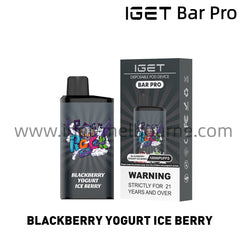 IGET Bar Pro Disposable Vape 10000 Puffs - Blackberry Yogurt Ice Berry