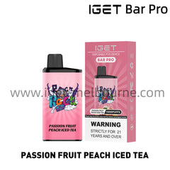 IGET Bar Pro Disposable Vape 10000 Puffs - Passion Fruit Peach Iced Tea