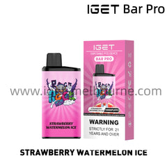 IGET Bar Pro Disposable Vape 10000 Puffs - Strawberry Watermelon Ice