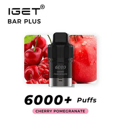 IGET Bar Plus Pod 6000 Puffs - Cherry Pomegranate