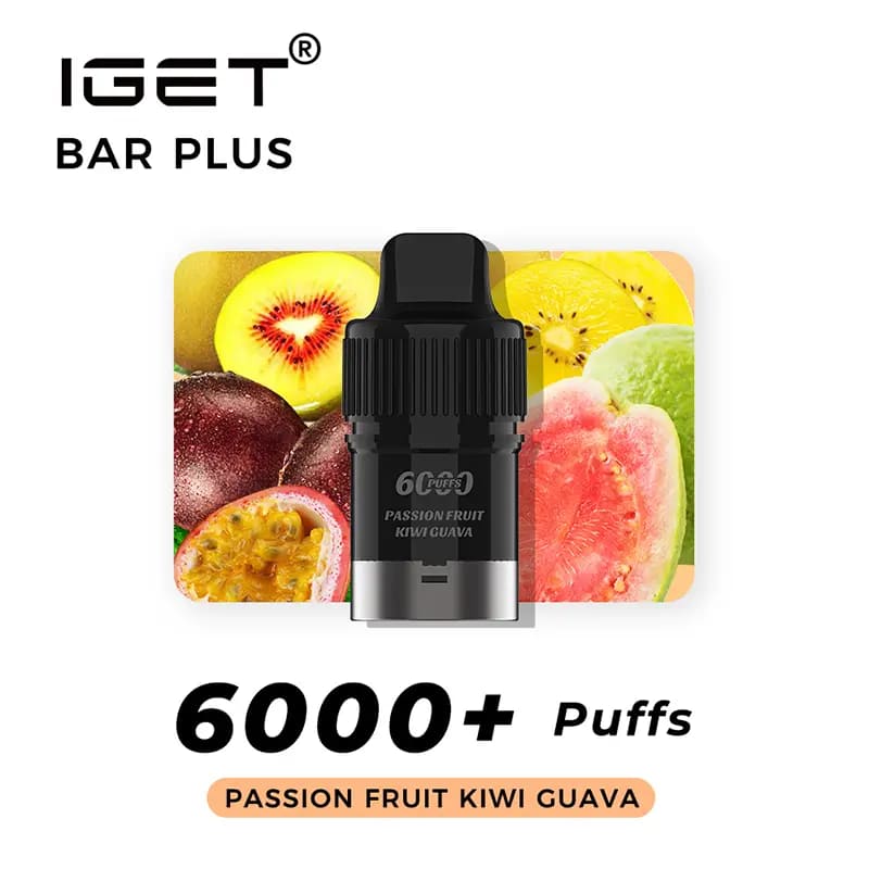 IGET Bar Plus Pod 6000 Puffs - Passion Fruit Kiwi Guava