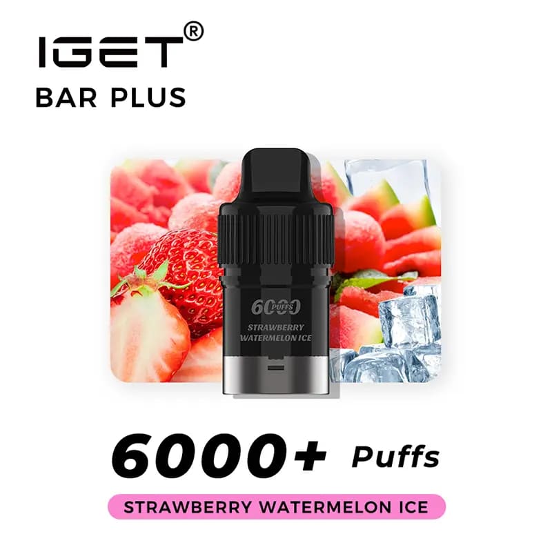 IGET Bar Plus Pod 6000 Puffs - Strawberry Watermelon Ice